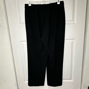St. John Caviar Black Straight Leg Trouser Slacks Size 14 EUC